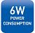  6W power consumption