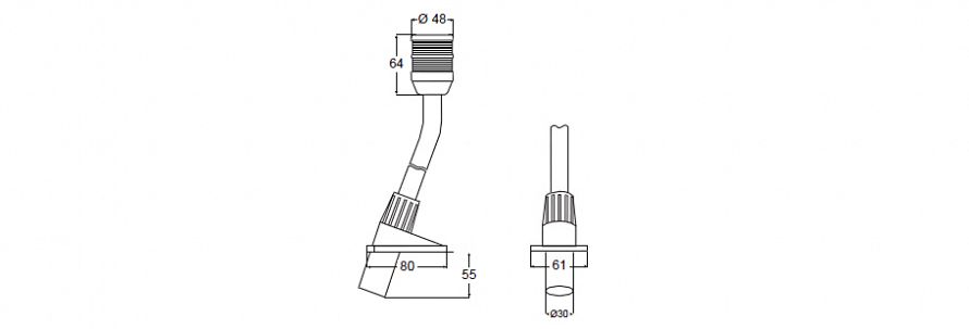 2 NM Anchor Lamp 5002 Series Plug In Base Line Drawing
