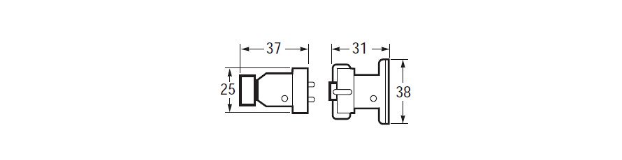 Chrome Brass Plugs and Sockets Line Drawing
