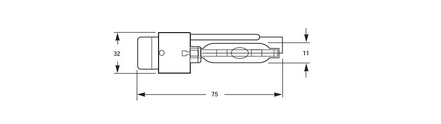 D2S HID Xenon Bulb Line Drawing