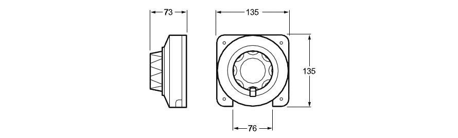 Heavy Duty Battery Master Switch Line Drawing