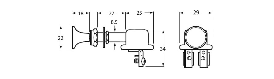 Push / Pull Switch Line Drawing