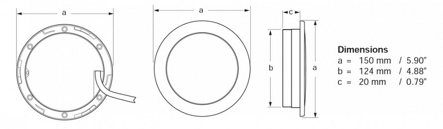 Recessed EuroLED Line Drawing