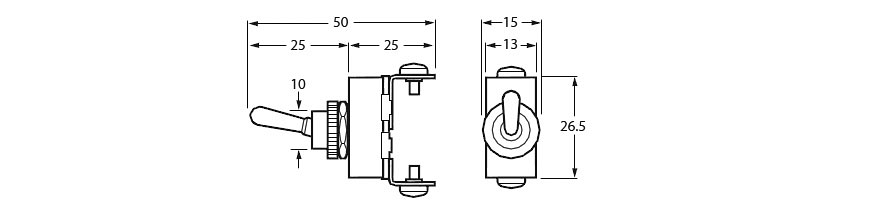Flick Toggle Switch Line Drawing
